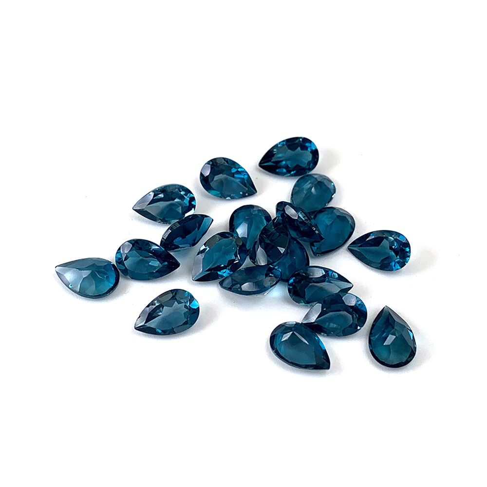 5pcs London Blue Topaz Pear 6x - Jewelry Making London recension och pris