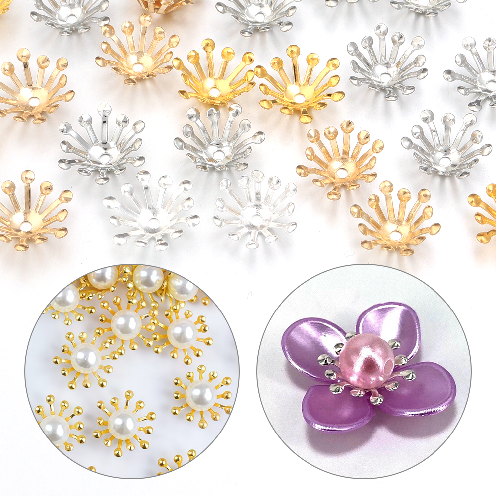 100Pcs Diameter 13MM Gold Colo - Jewelry Making Materials Wholesale recension och pris