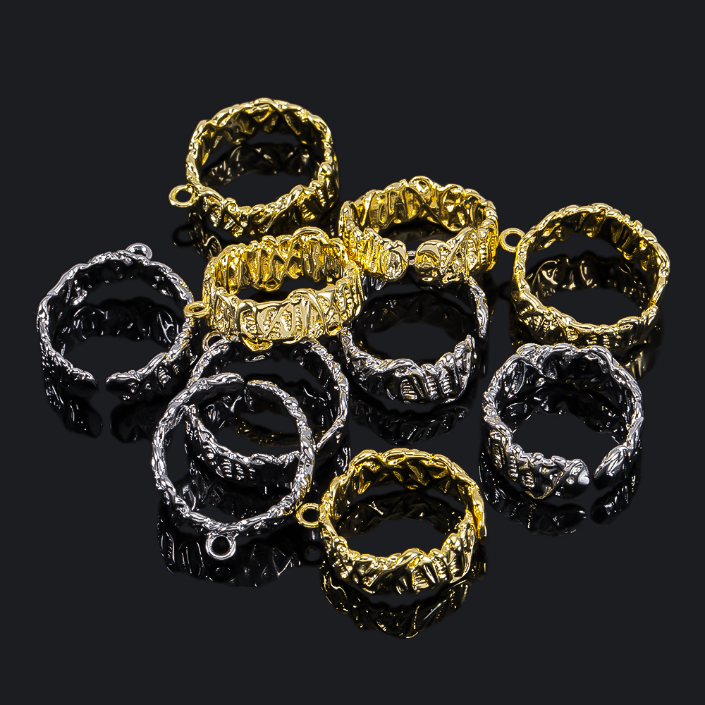 2Pcs Gold Plated Irregular Ope - Jewelry Making Materials Wholesale recension och pris