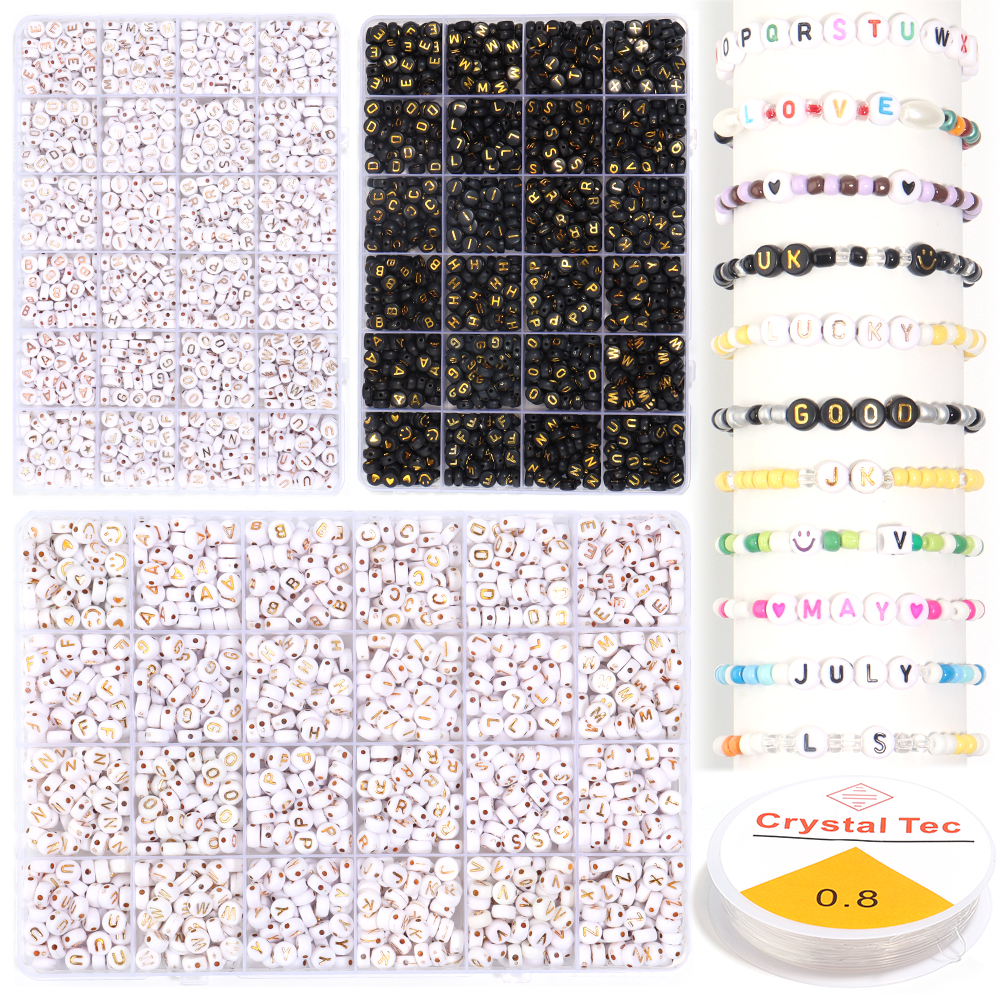 1200pcs/box Acrylic Letter Bea - Jewelry Making Online recension och pris