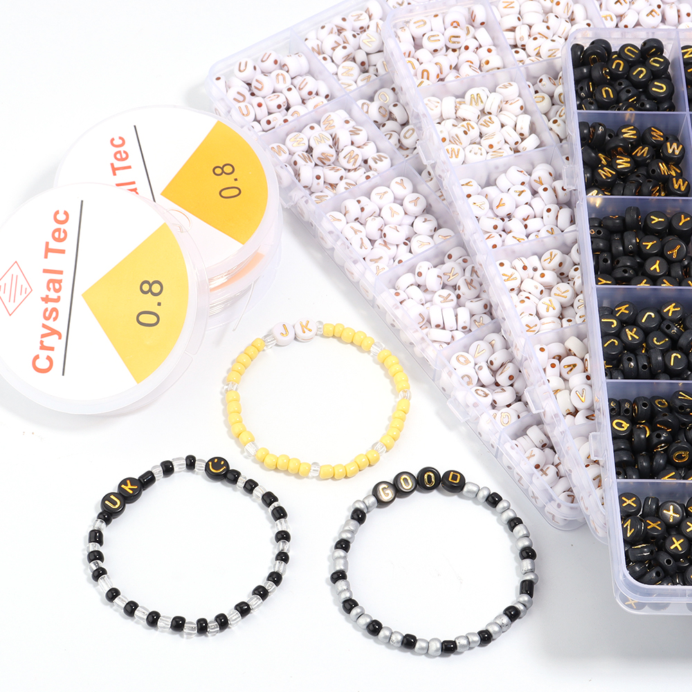 1200pcs/box Acrylic Letter Bea - Jewelry Making Online recension och pris