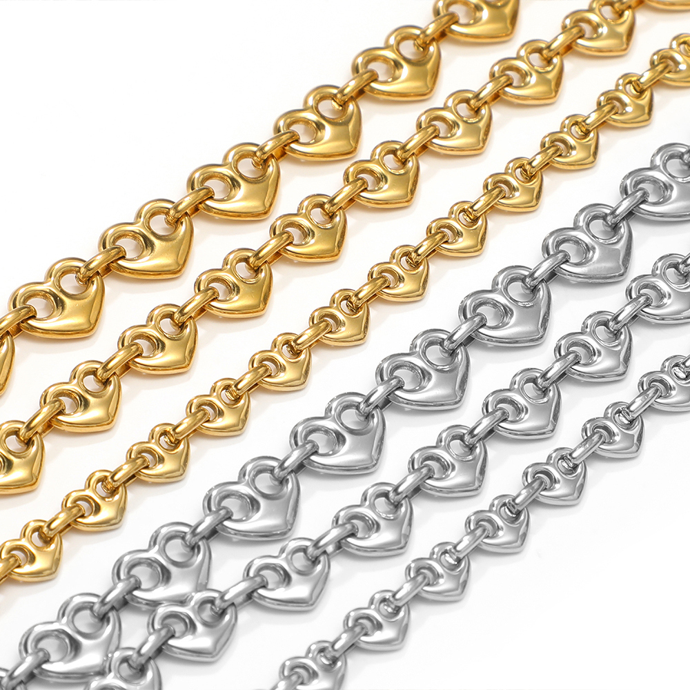 1 Meter Stainless Steel Heart  - Jewelry Making Materials Wholesale recension och pris