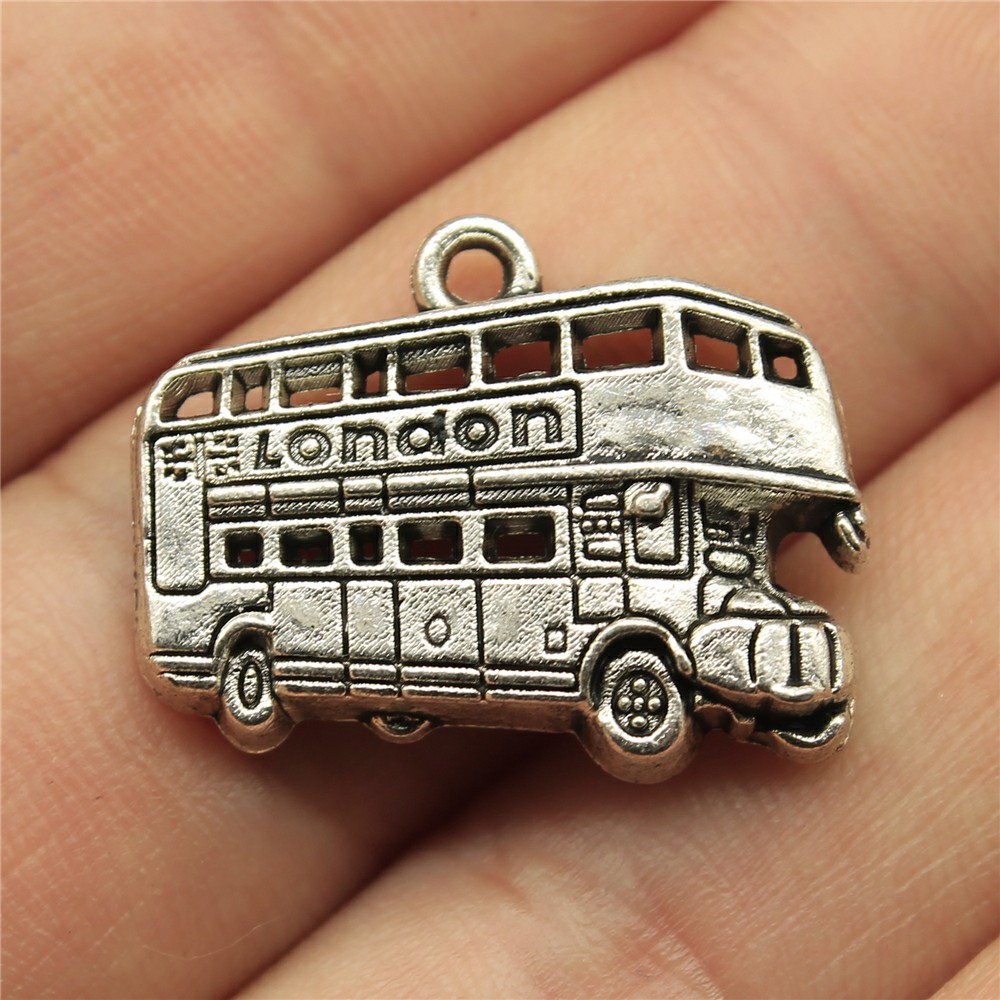 IFOCUS 10pcs/Lot London Bus Ch - Jewelry Making London recension och pris