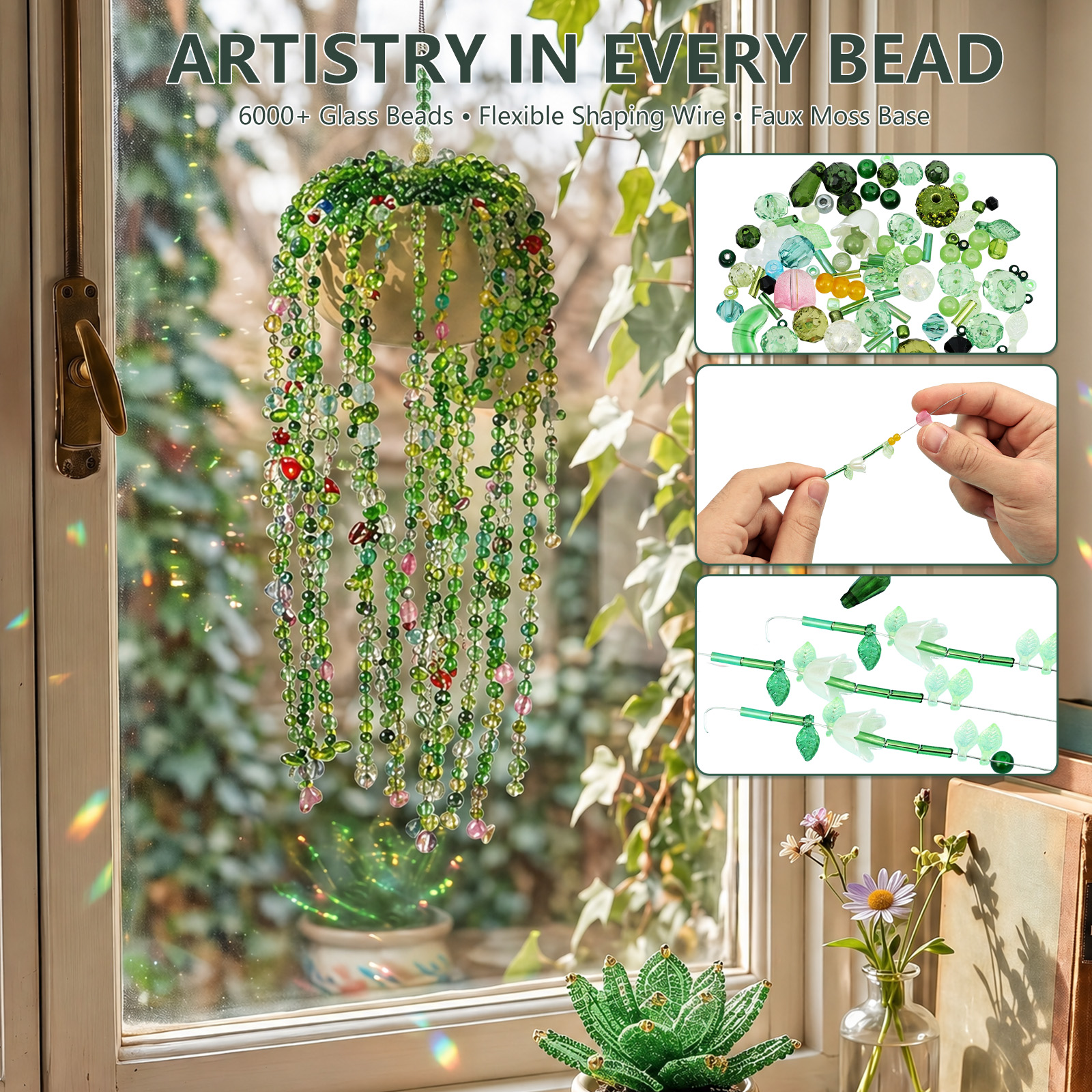 Beaded Plant Kit with Artifici - Jewelry Making Videos Tutorials recension och pris