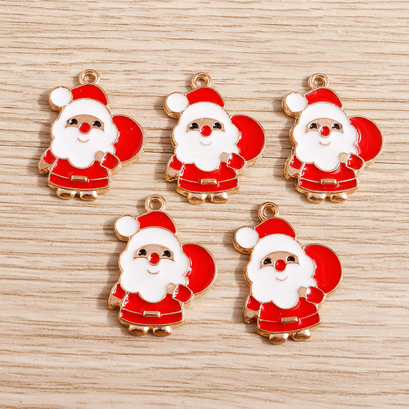 10pcs Cute Christmas Charms En - Jewelry Making Gloves recension och pris