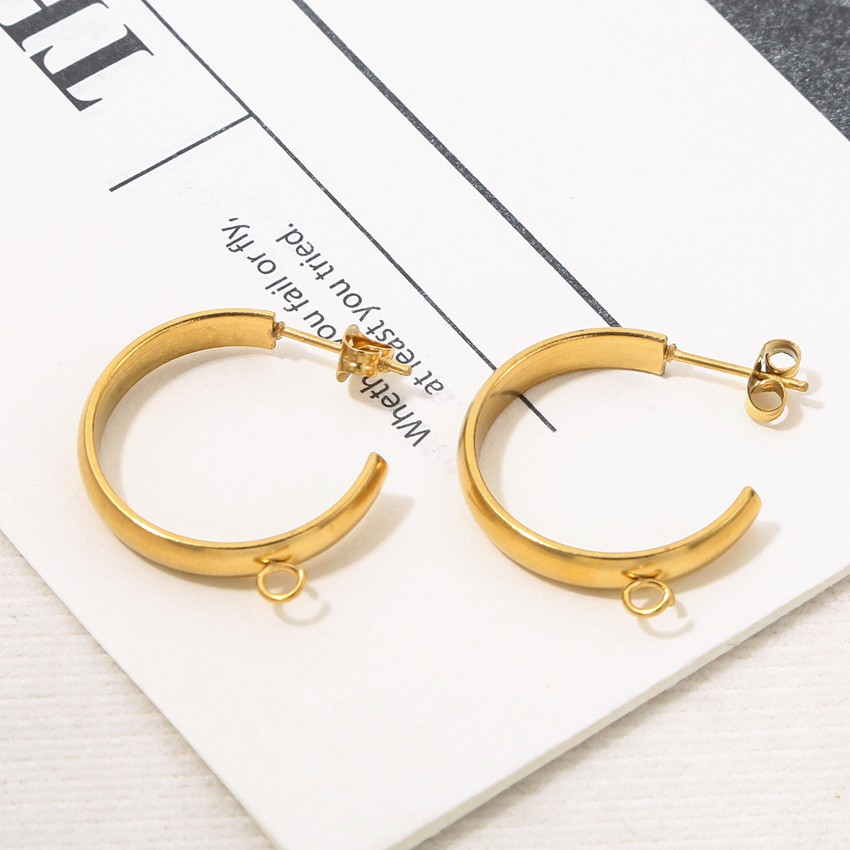 10pcs Stainless Steel Hooks C  - Jewelry Making Materials Wholesale recension och pris