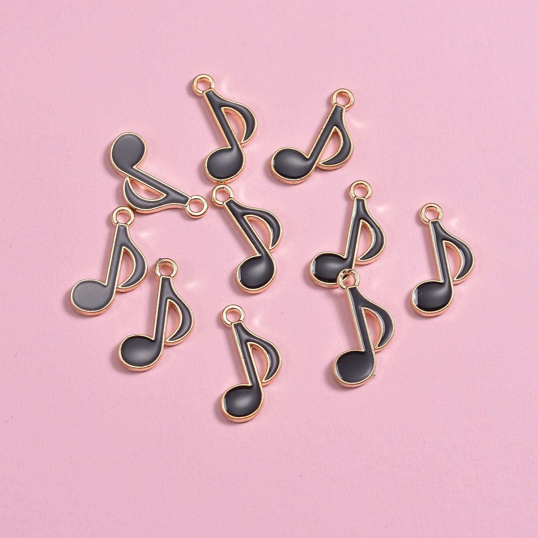 50pcs 12x20mm Cute Enamel Musi - Jewelry Making Notes recension och pris