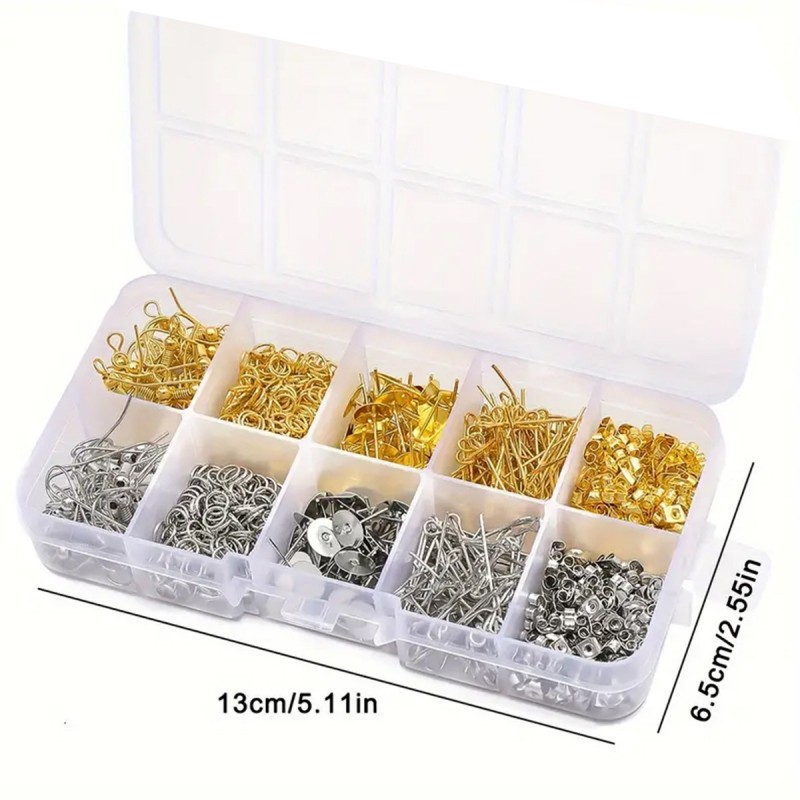 1 Set Box Ear Hook Single Loop - Jewelry Making Materials Wholesale recension och pris