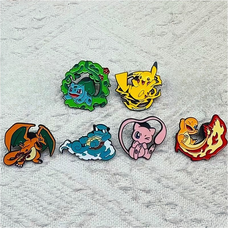 6pcs Anime Pins Set Pokemon En - Jewelry Making Kits recension och pris